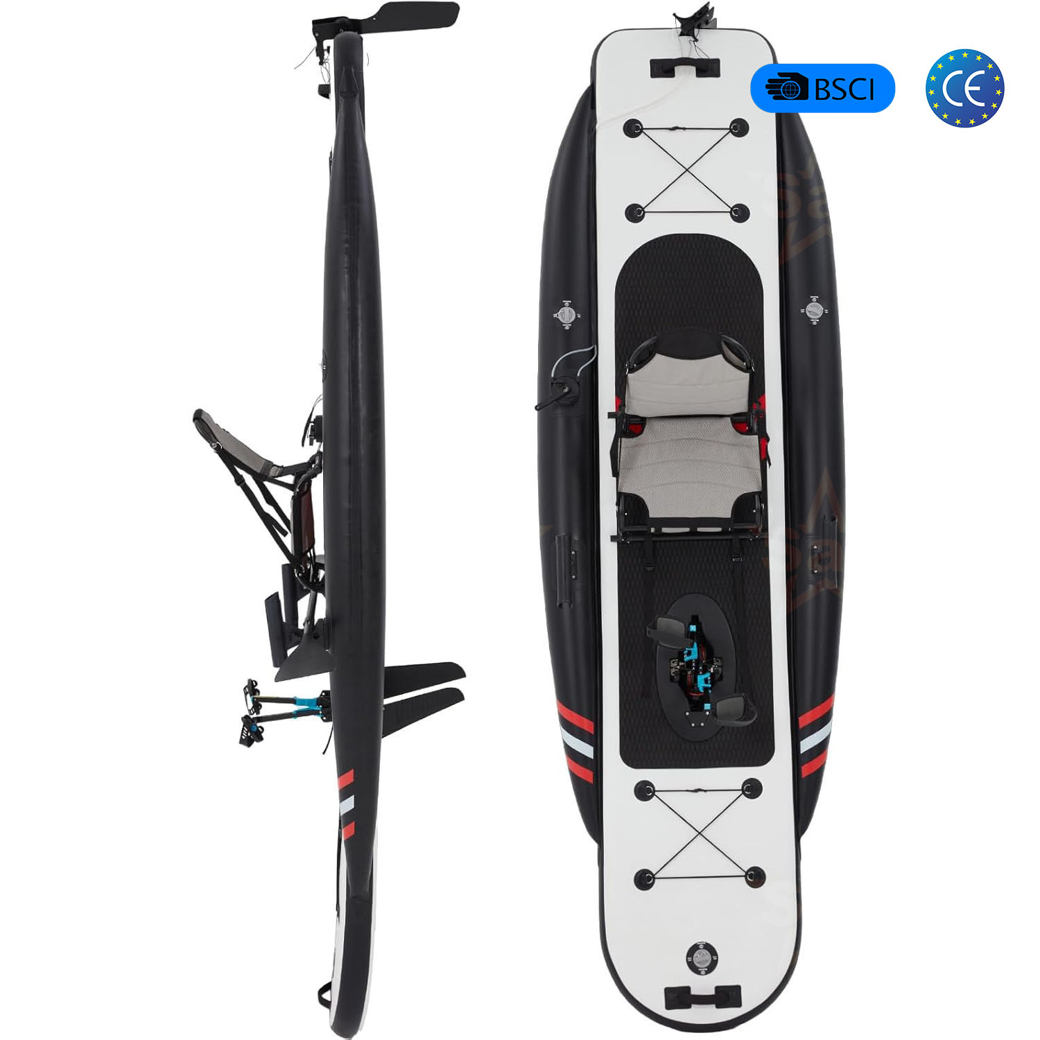 Fishing Kayak Pedal Drive - كاياك قابل للنفخ عالي الجودة بتصميم