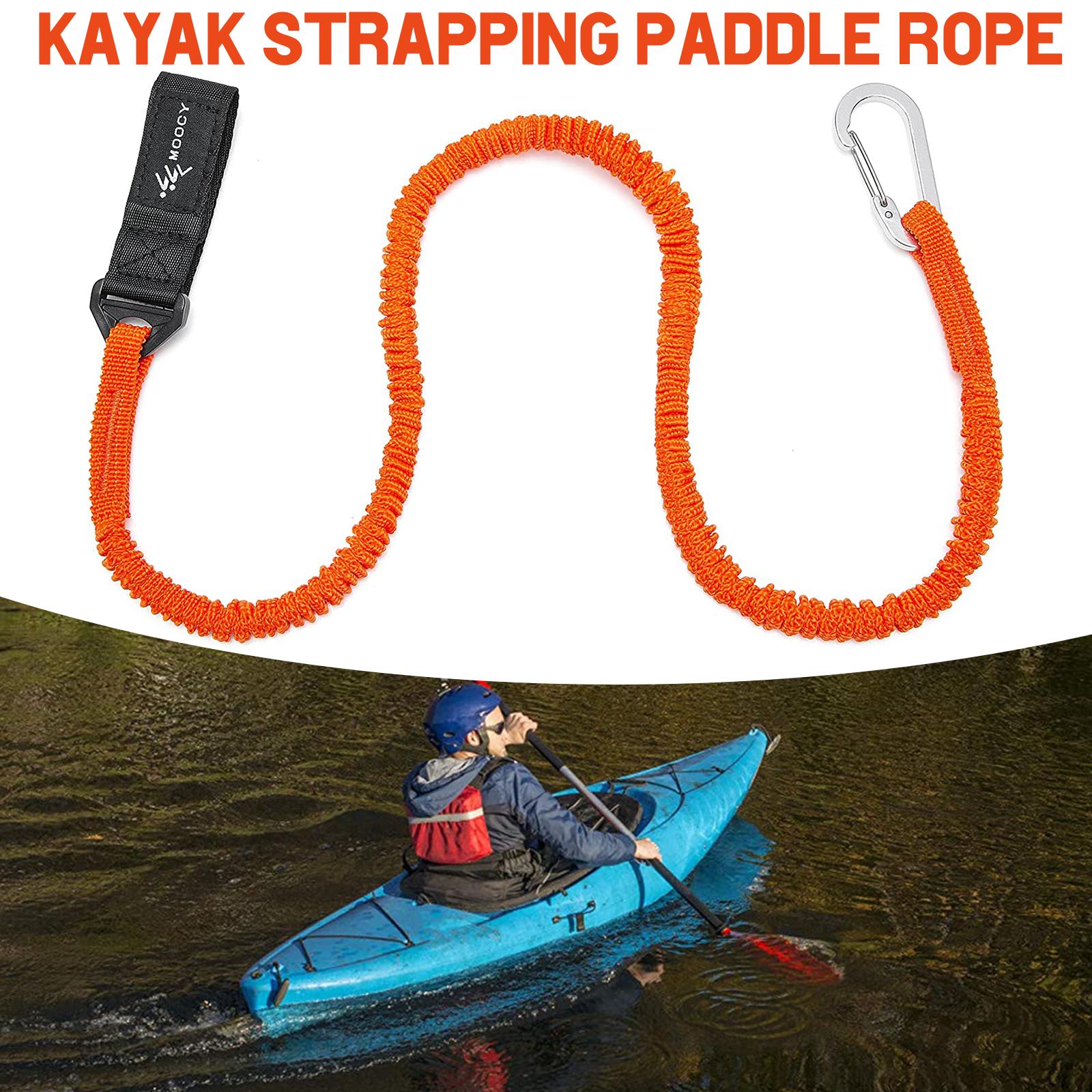 Fishing Kayak Paddle Leash - مقود مجداف كاياك مرن قابل للتعديل