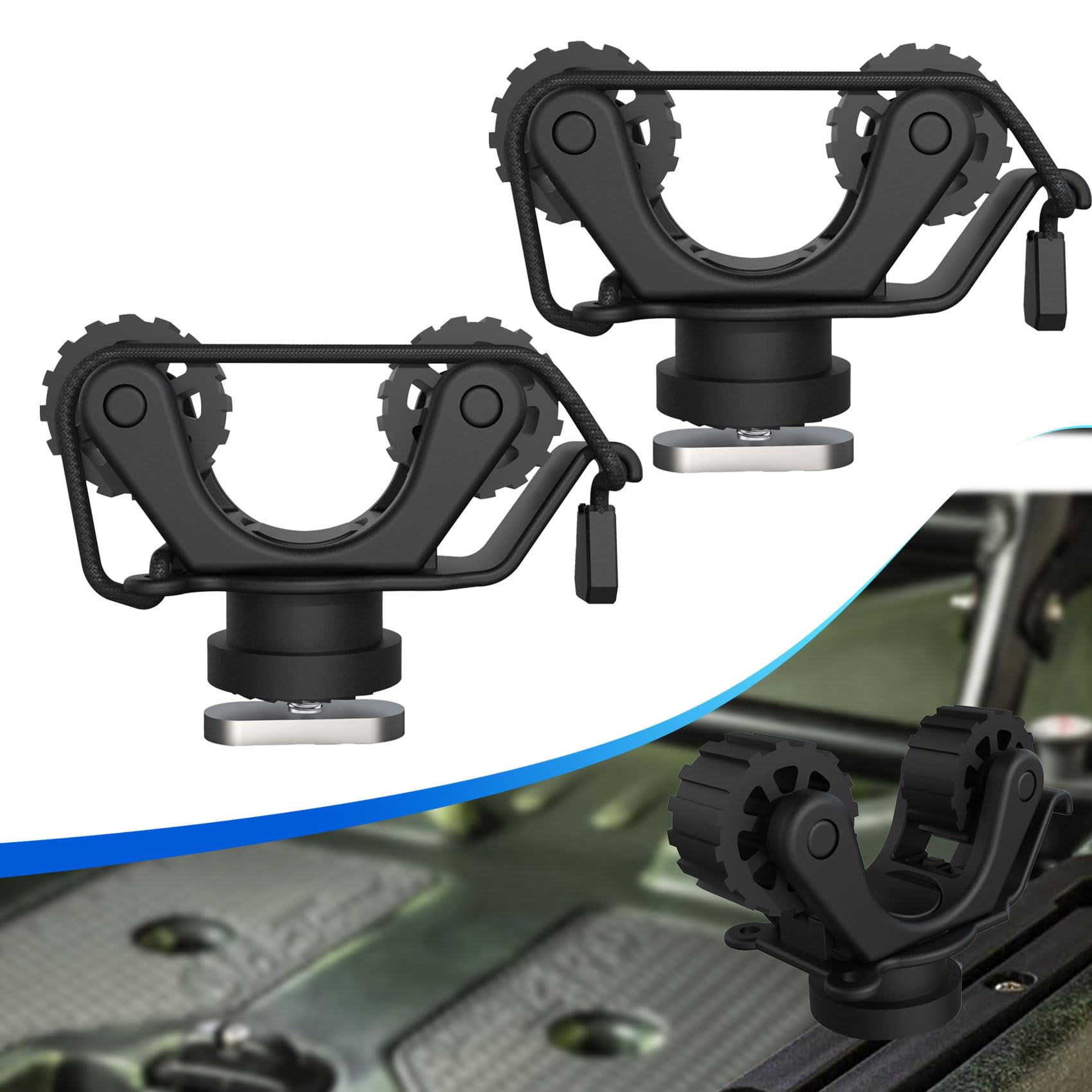 Fishing Kayak Rod Holder - كاياك السكك الحديدية مجداف حامل كاياك
