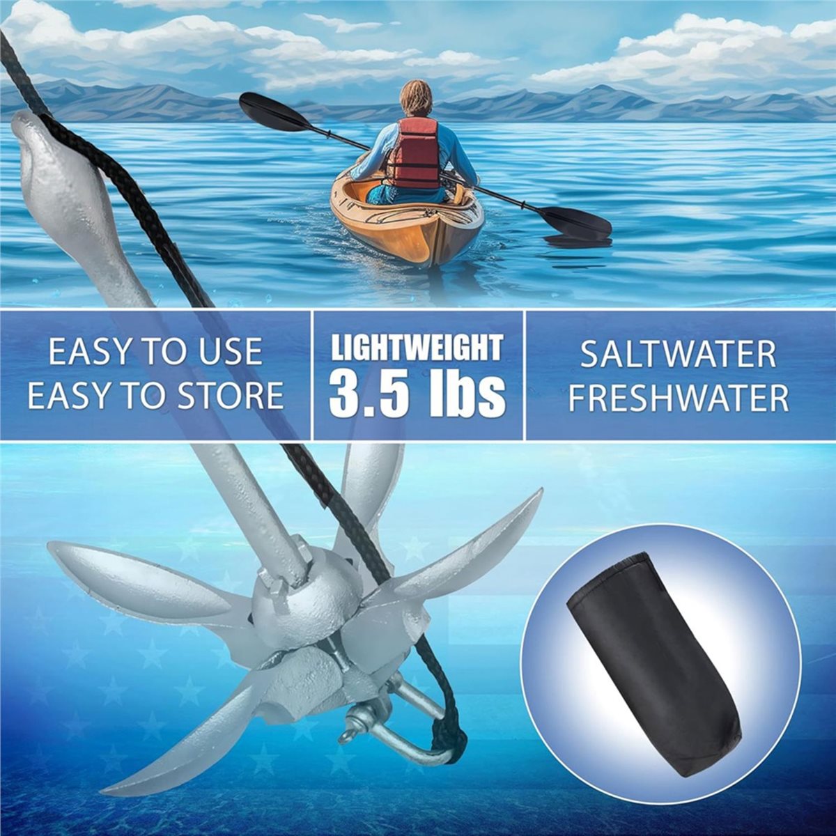 Fishing Kayak Anchor - خصم كبير على مرساة الكاياك، نظام