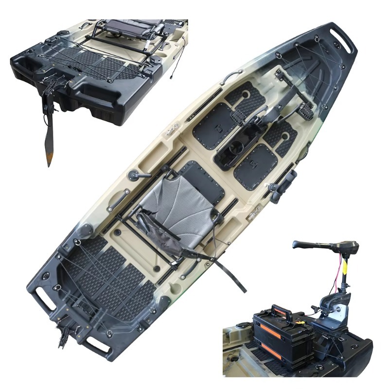 Fishing Kayak Pedal Drive - قارب كاياك للصيد بمقعد واحد مصنوع