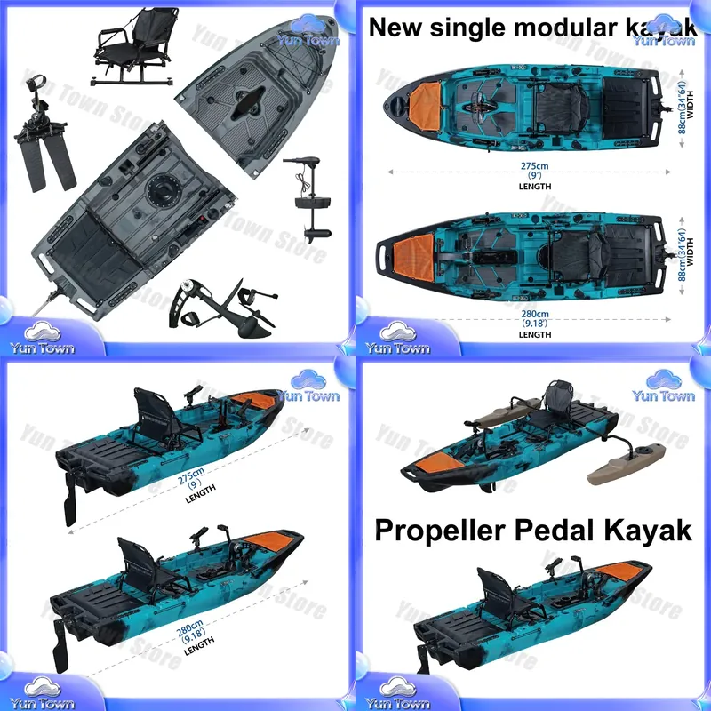 Fishing Kayak Sit In - كاياك مودولار بطول 9.5 قدم مع