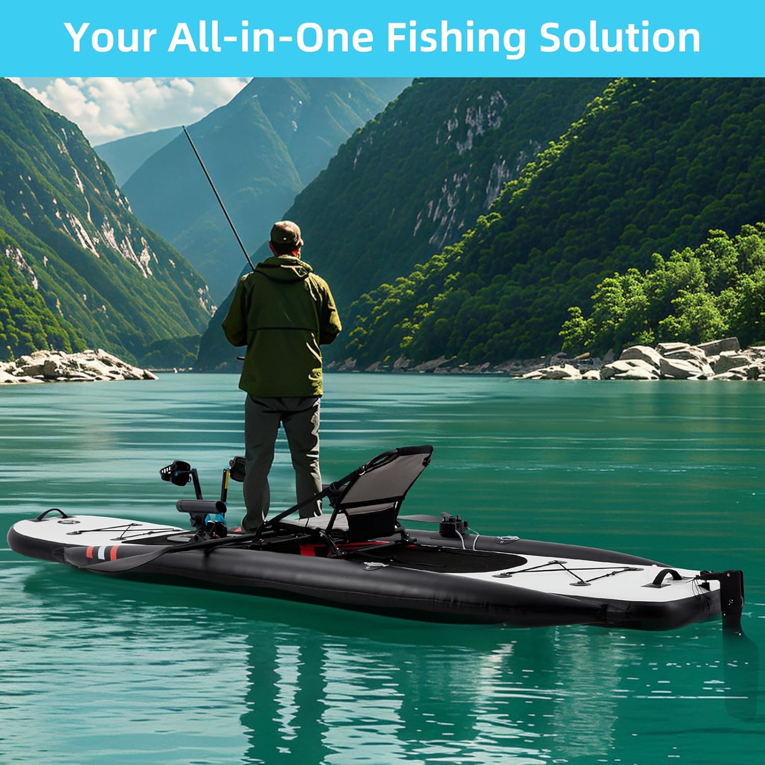 قارب صيد قابل للنفخ من البولي  - مراجعة Fishing Kayak Seat وسعره