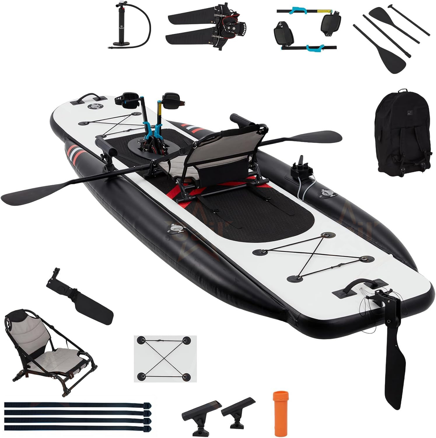 كاياك قابل للنفخ عالي الجودة ب - مراجعة Fishing Kayak Pedal Drive وسعره