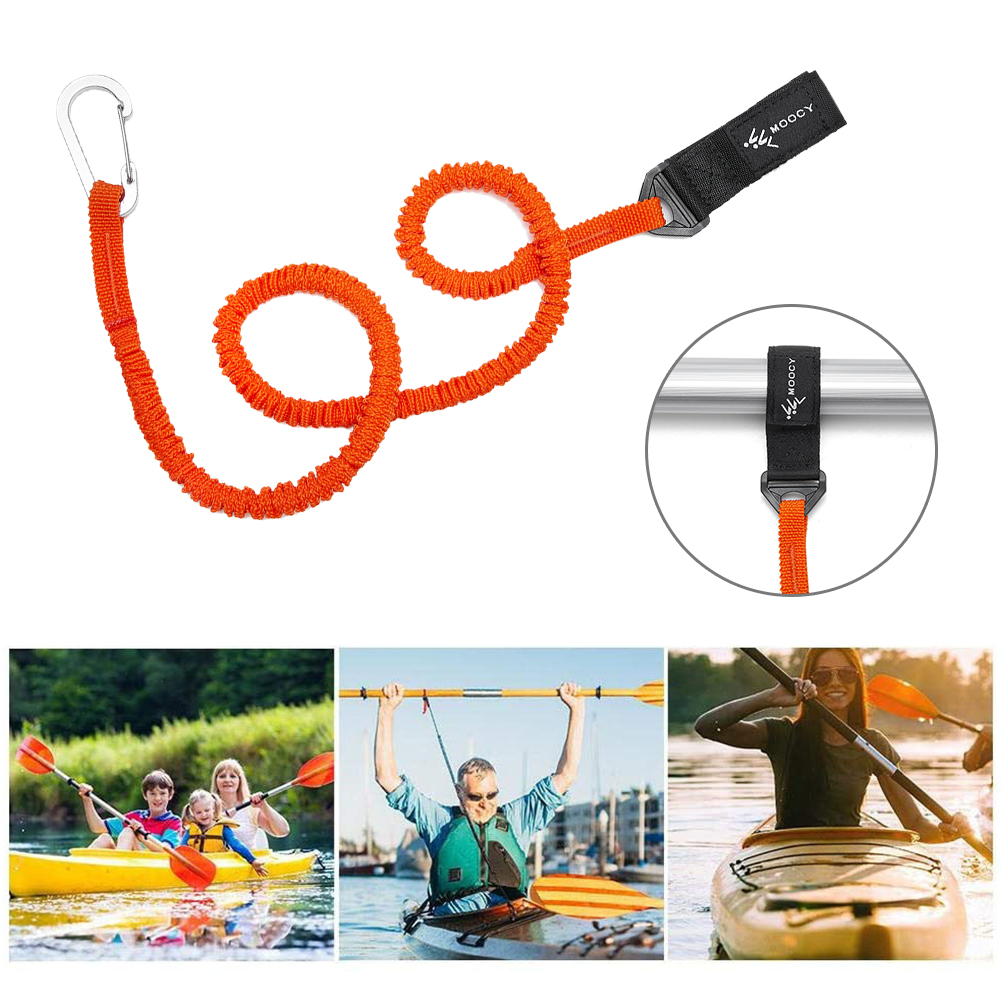 10-1 قطعة حبل مرن لربط مجداف ا - مراجعة Fishing Kayak Paddle Leash وسعره