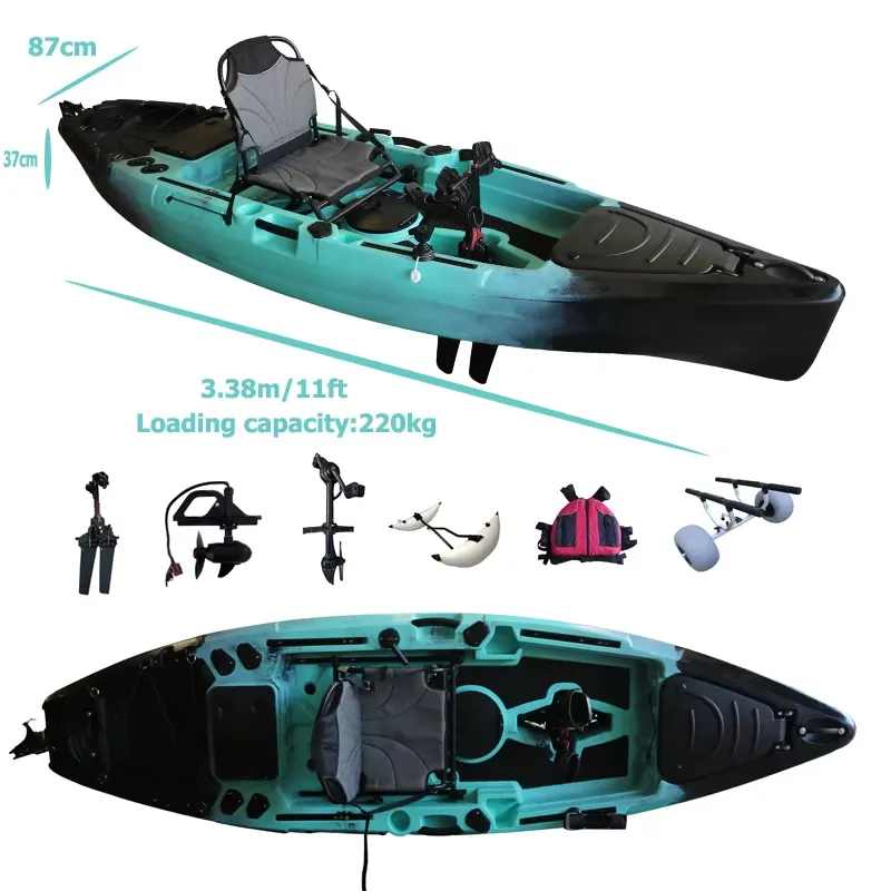 قارب كاياك للصيد بدواسة قيادة  - مراجعة Fishing Kayak Pedal Drive وسعره