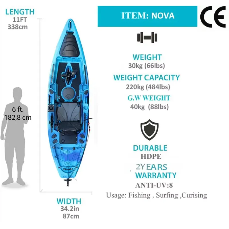 قارب كاياك للصيد بدواسة قيادة  - مراجعة Fishing Kayak Pedal Drive وسعره