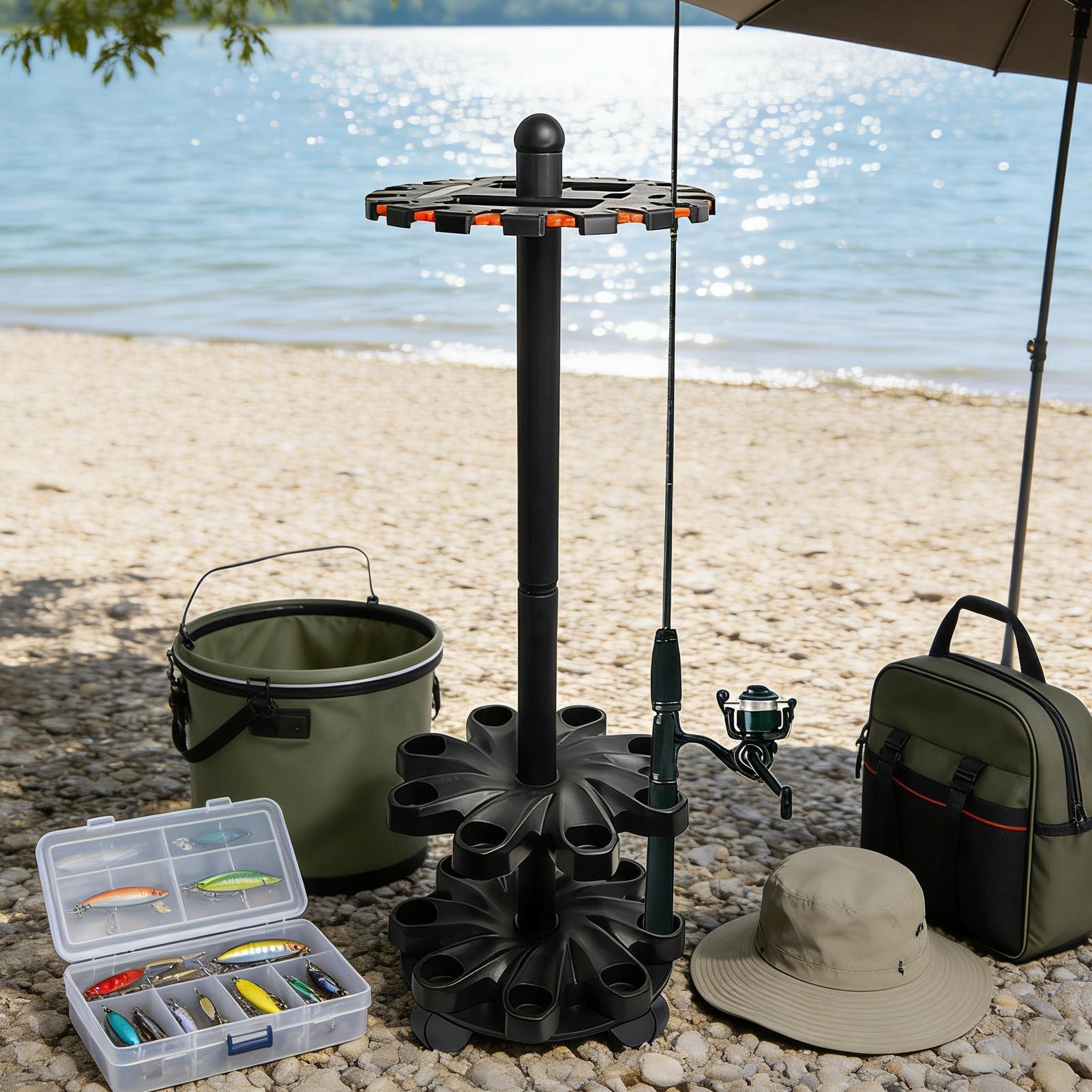 حاملات قصبات الصيد، حامل عمودي - مراجعة Fishing Kayak Rod Holder وسعره