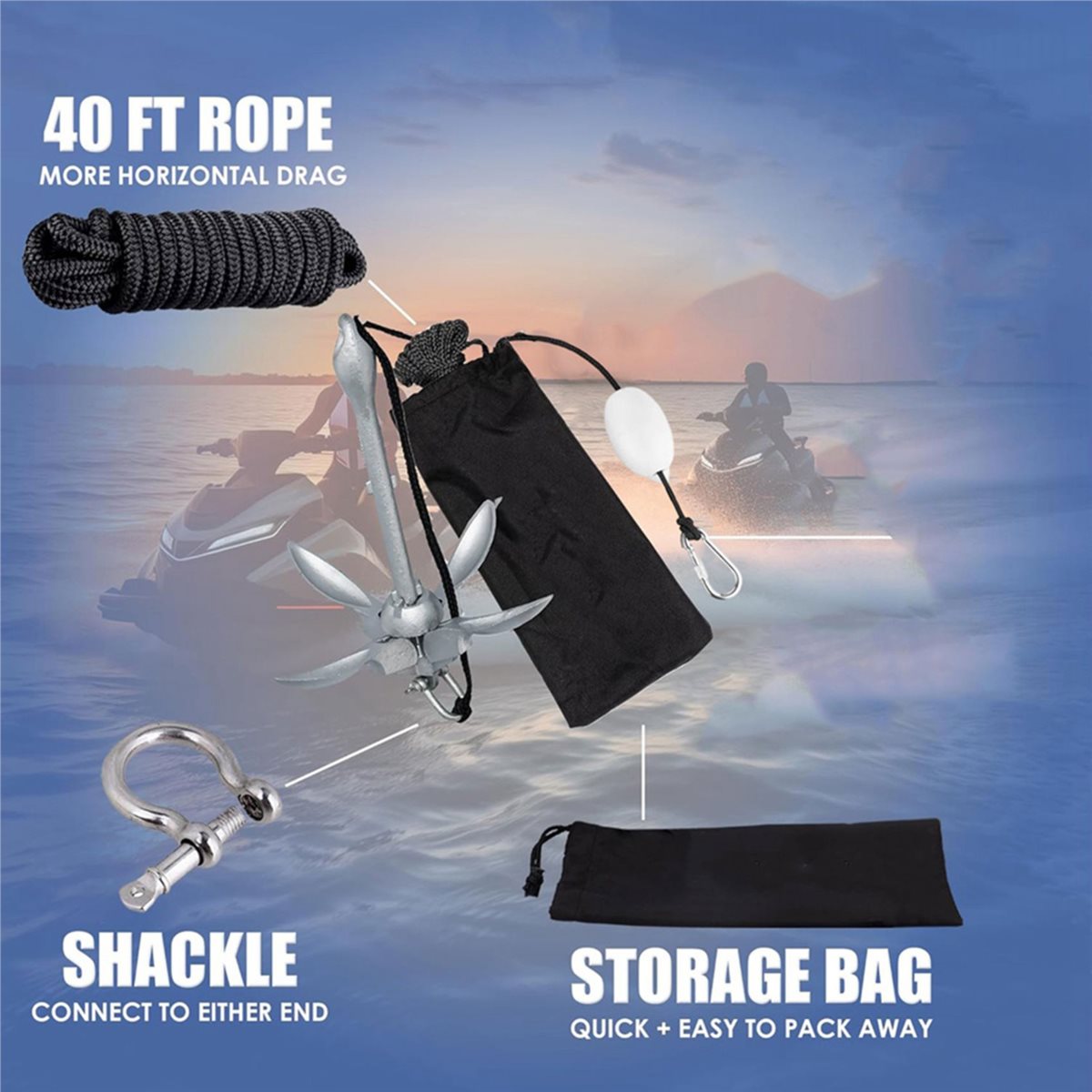 خصم كبير على مرساة الكاياك، نظ - مراجعة Fishing Kayak Anchor وسعره
