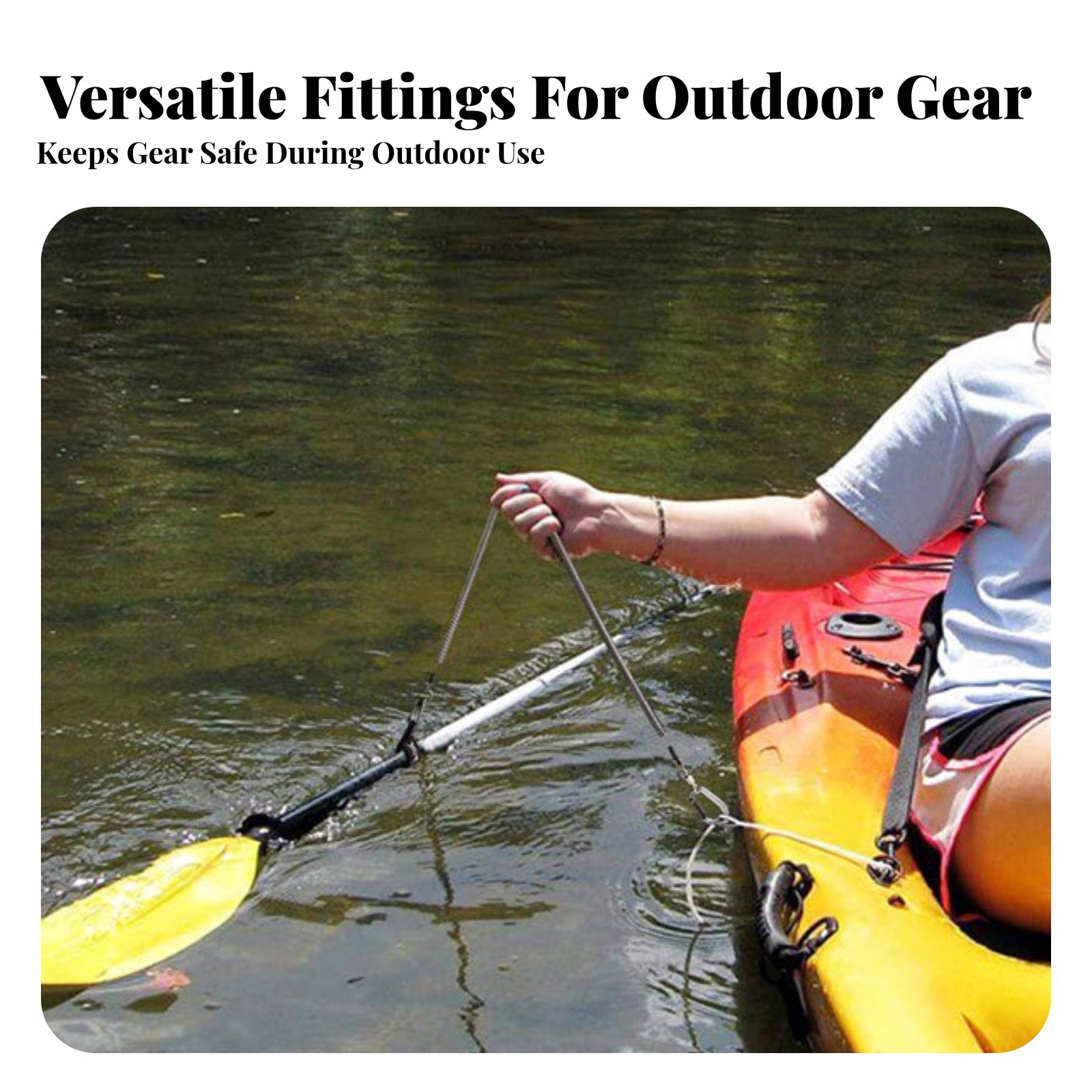 حبل قابل للسحب وقابل للتعديل،  - مراجعة Fishing Kayak Paddle Leash وسعره