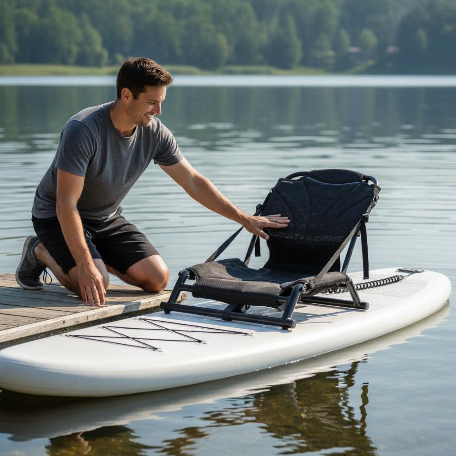 مقعد كاياك بمسند ظهر شبكي مسام - مراجعة Fishing Kayak Seat وسعره
