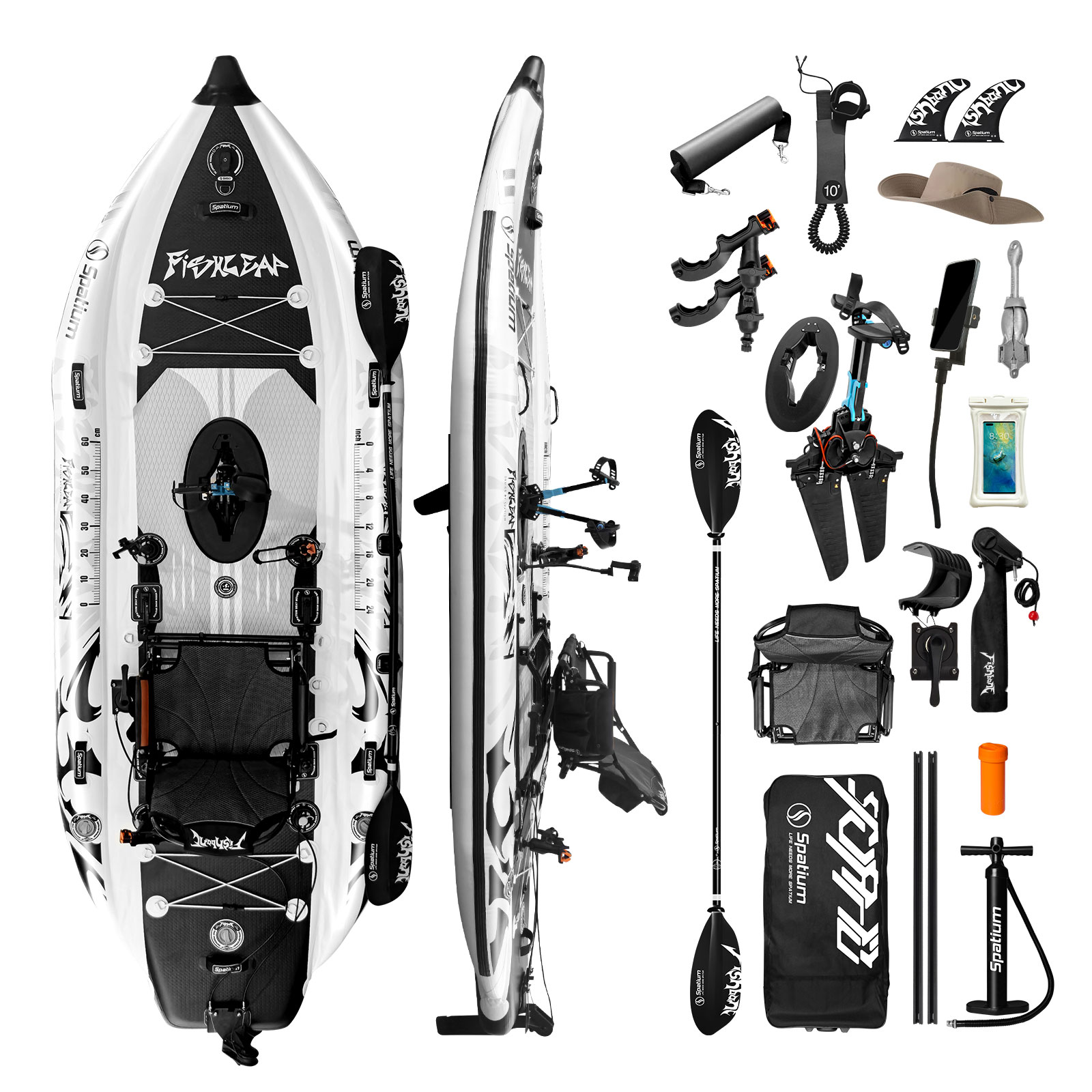 قارب كاياك قابل للنفخ من سباتي - مراجعة Fishing Kayak Pedal Drive وسعره