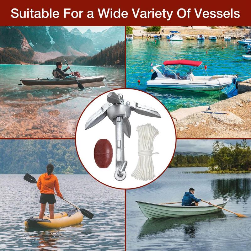 الزورق مرساة قارب نظام ترسيق ع - مراجعة Fishing Kayak Anchor وسعره