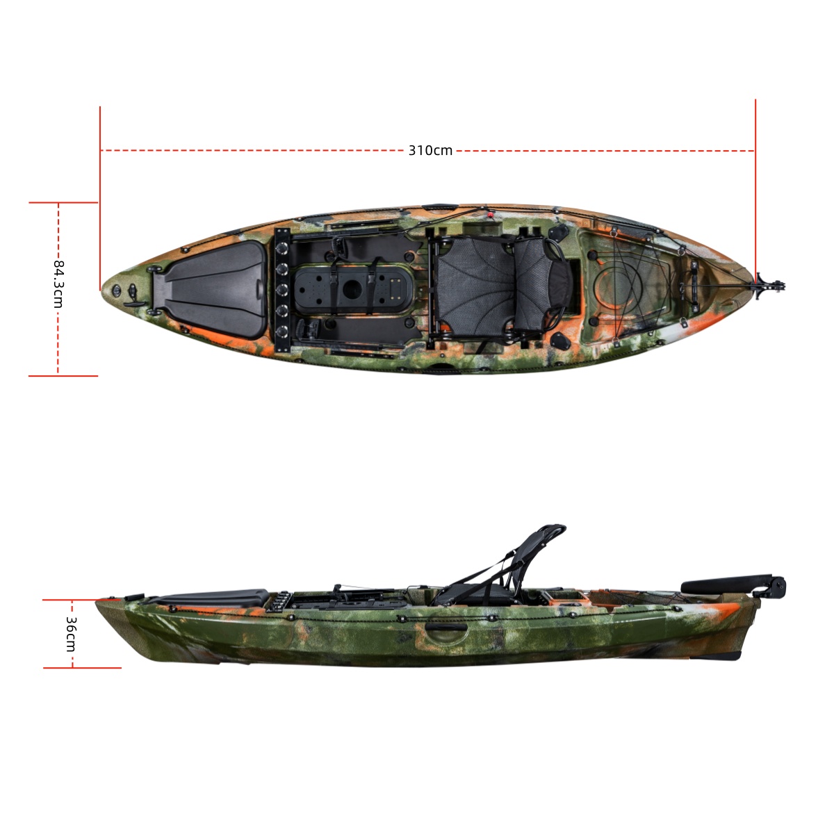 قارب كاياك بلاستيكي للصيد من ا - مراجعة Fishing Kayak Rod Holder وسعره