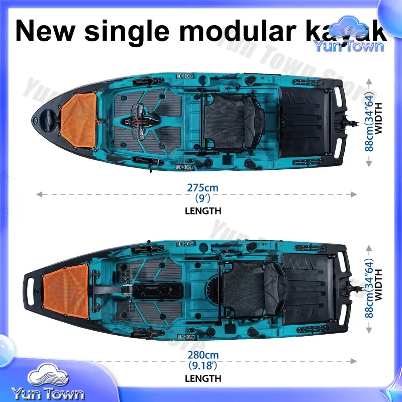 كاياك مودولار بطول 9.5 قدم مع  - مراجعة Fishing Kayak Sit In وسعره